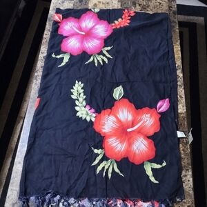 Black floral Sarong